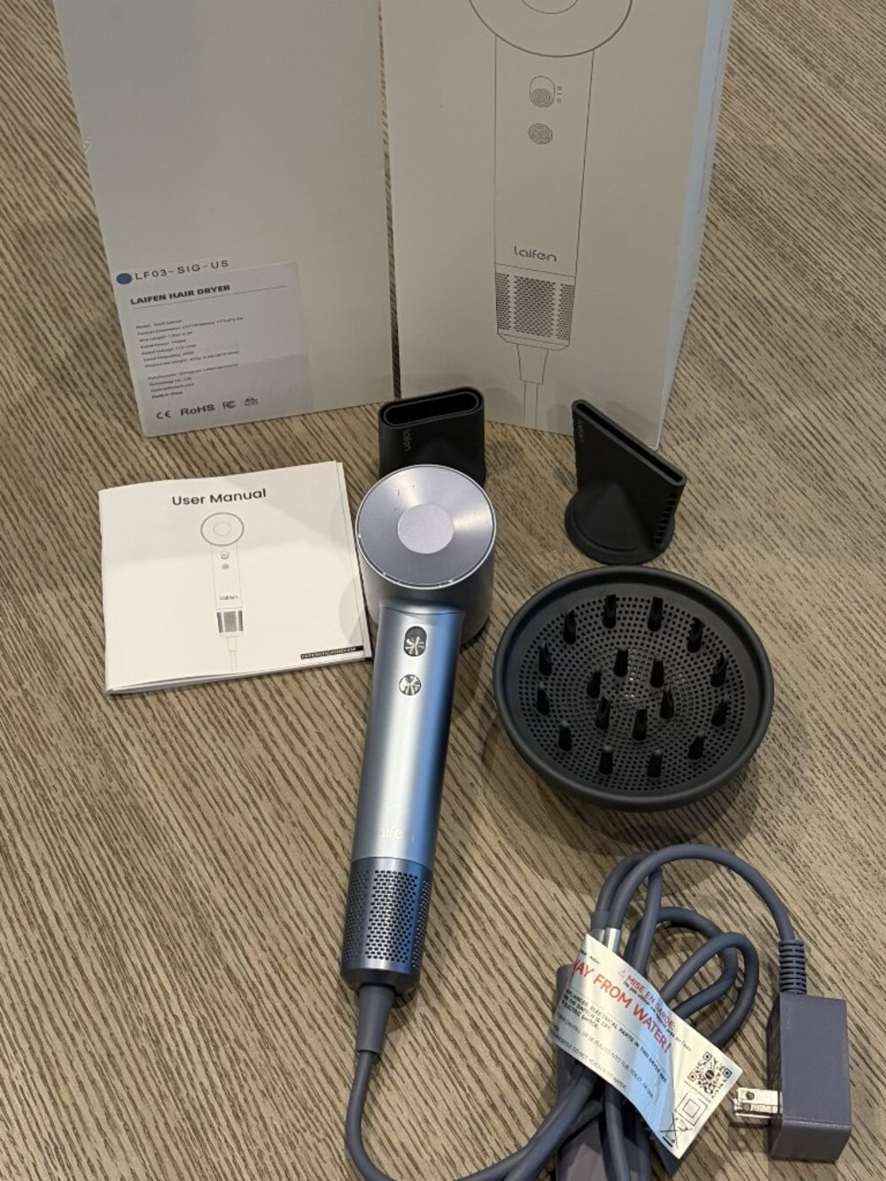 Laifen Swift Special High Speed Ionic Hair Dryer Silver Blue